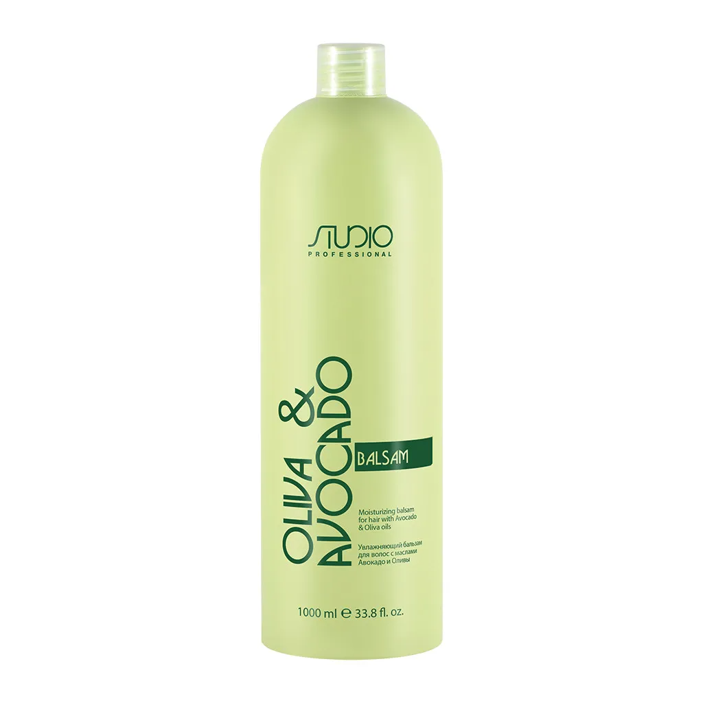 Увлажняющий бальзам для волос с маслами Авокадо и Оливы Kapous Studio Professional, 1000мл