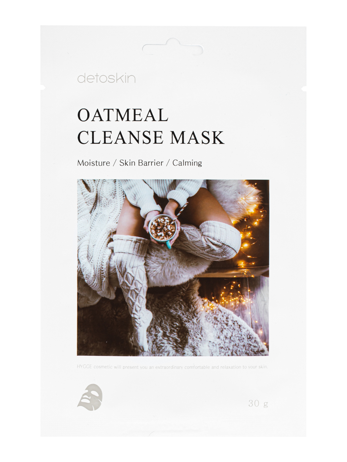 DETOSKIN Тканевая маска очищающая на основе овсянки, OATMEAL CLEANSE MASK 30 г