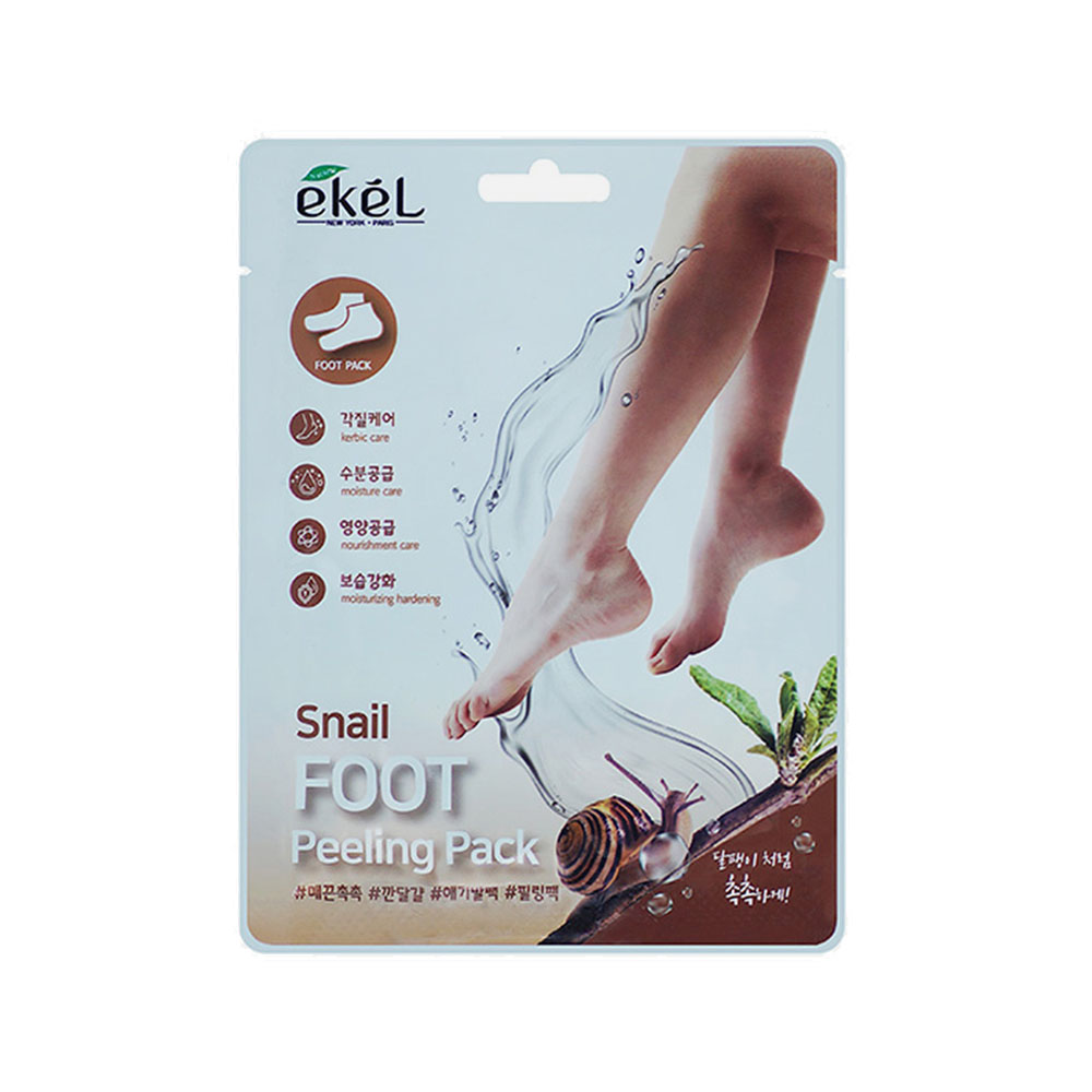 EKEL Маска-эксфолиант для ног с улиточным муцином SNAIL FOOT PEELING PACK, 40 г