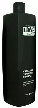 Шампунь для окрашенных волос с экстрактом камелии и подсолнечника NIRVEL Camellia&Sunflower 1000мл